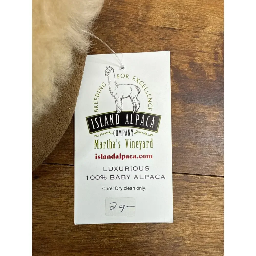 Island Alpaca Co. Martha's Vineyard 100% Baby Alpaca Moccasin Shoe Infant Size 3